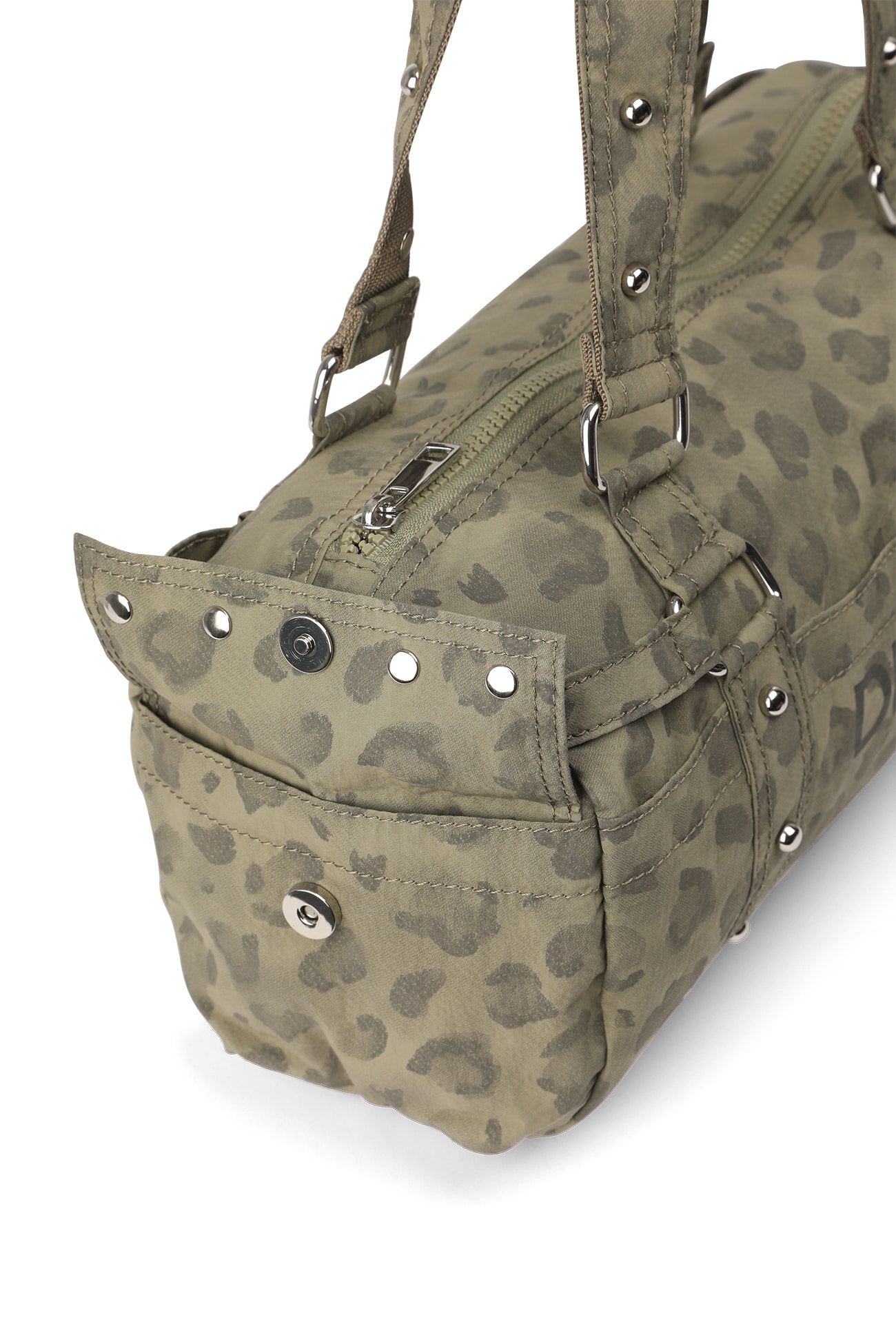 Deinet - Logo Leopard Duffle Mini Bag (Khaki) product image 10 | TRAB K-Fashion Australia