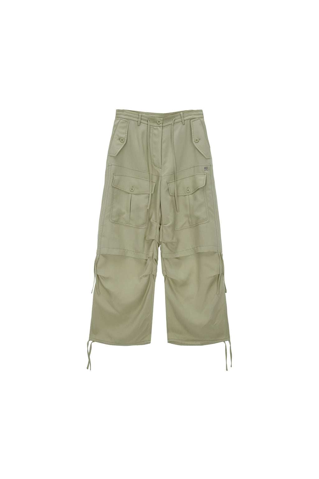 Matin Kim - Rayon String Cargo Pants (Light Khaki) product image 1 | TRAB K-Fashion Australia