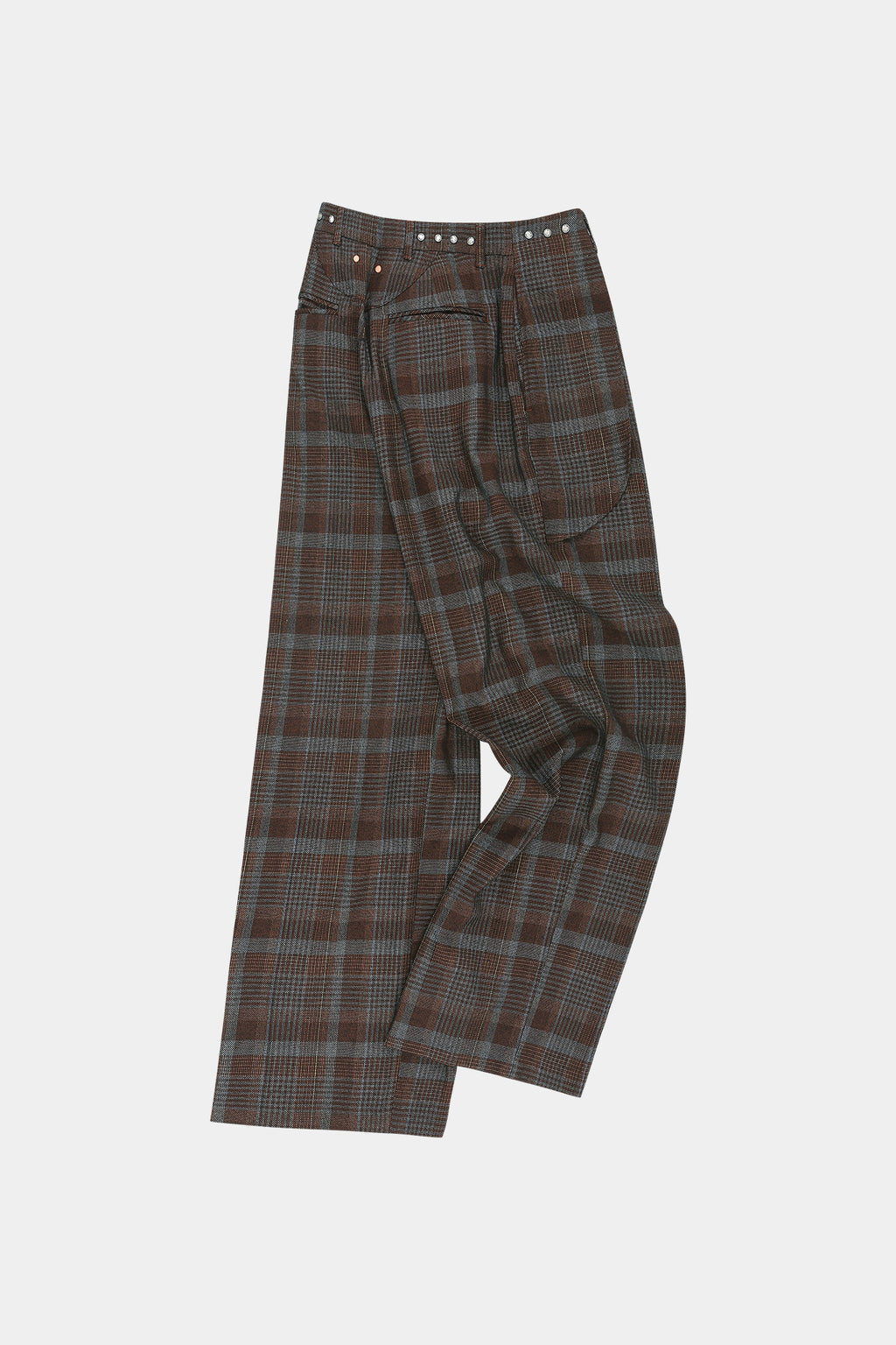 Andersson Bell - Soe Check Wrap Trousers (Brown) product image 8 | TRAB K-Fashion Australia