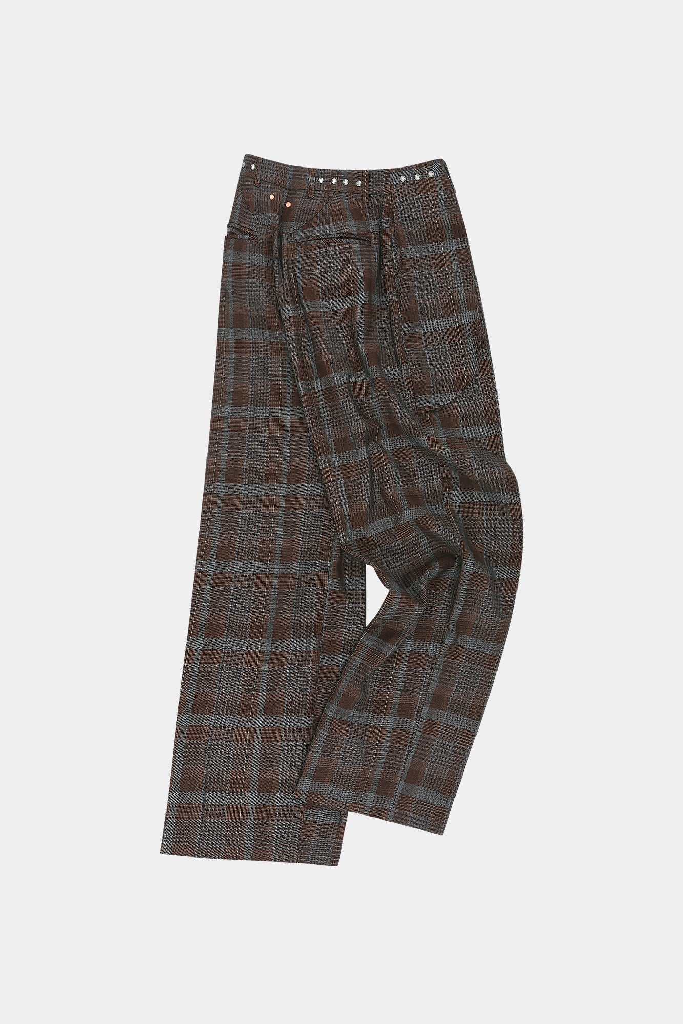 Andersson Bell - Soe Check Wrap Trousers (Brown) product image 8 | TRAB K-Fashion Australia