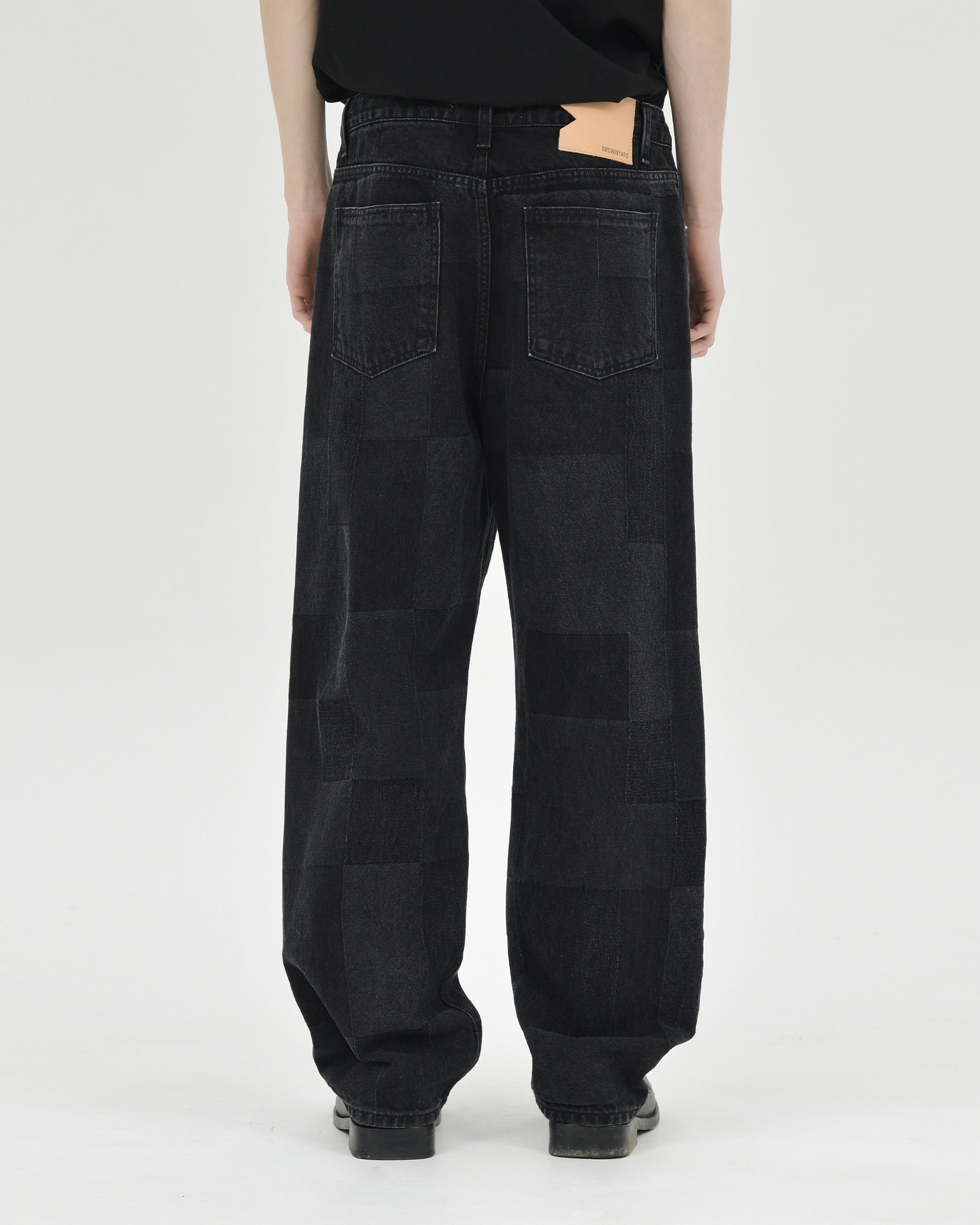 Brownyard - Regular Denim (Patch Work Black) product image 2 | TRAB K-Fashion Australia