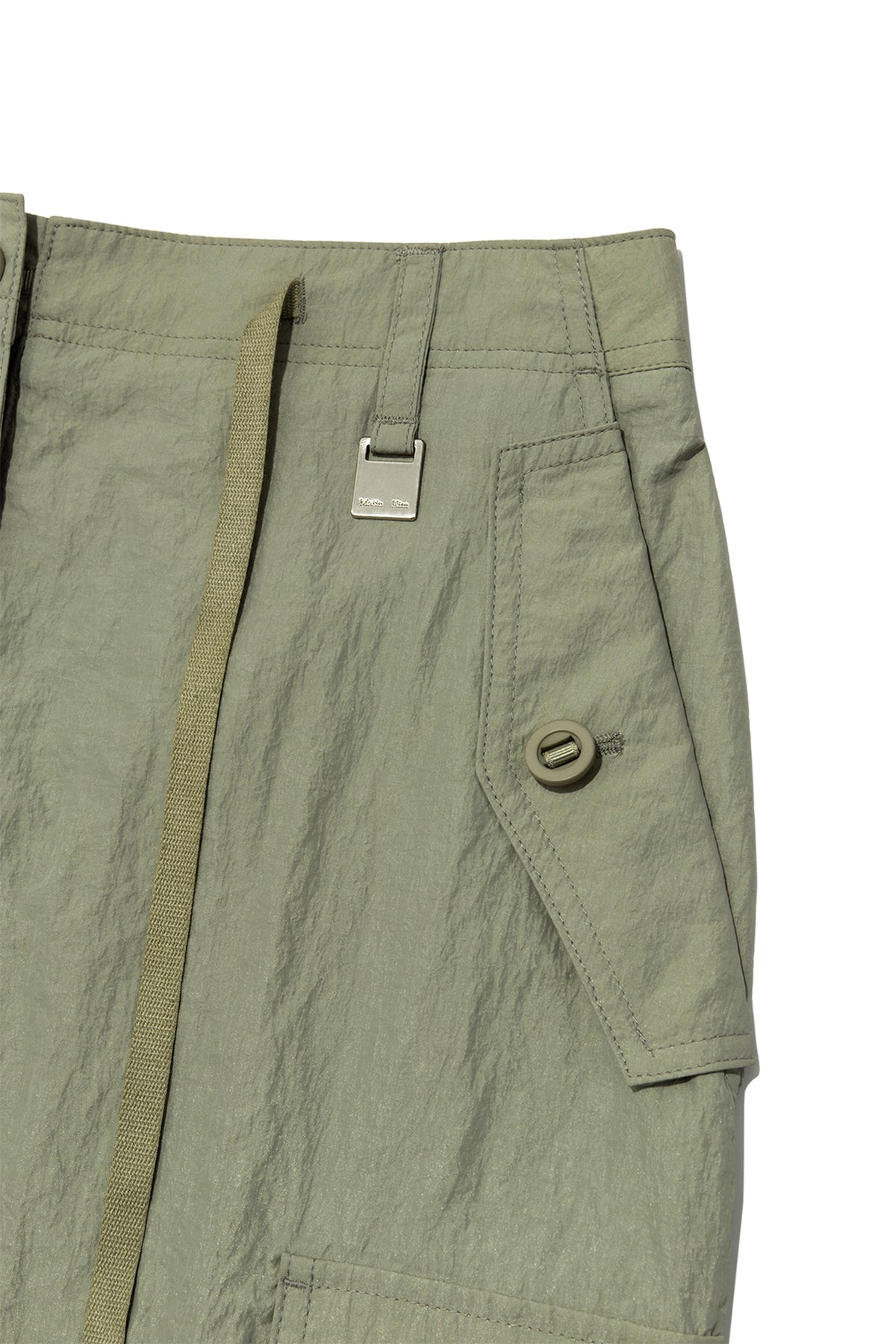 Matin Kim - String Nylon Cargo Skirt (Khaki) product image 3 | TRAB K-Fashion Australia