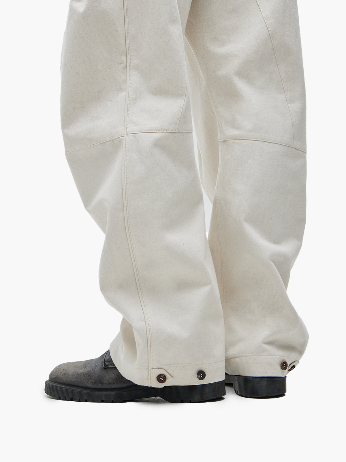 Jiyong Kim - Multi Pocket Curved Trousers (Off-White) product image 8 | TRAB K-Fashion Australia