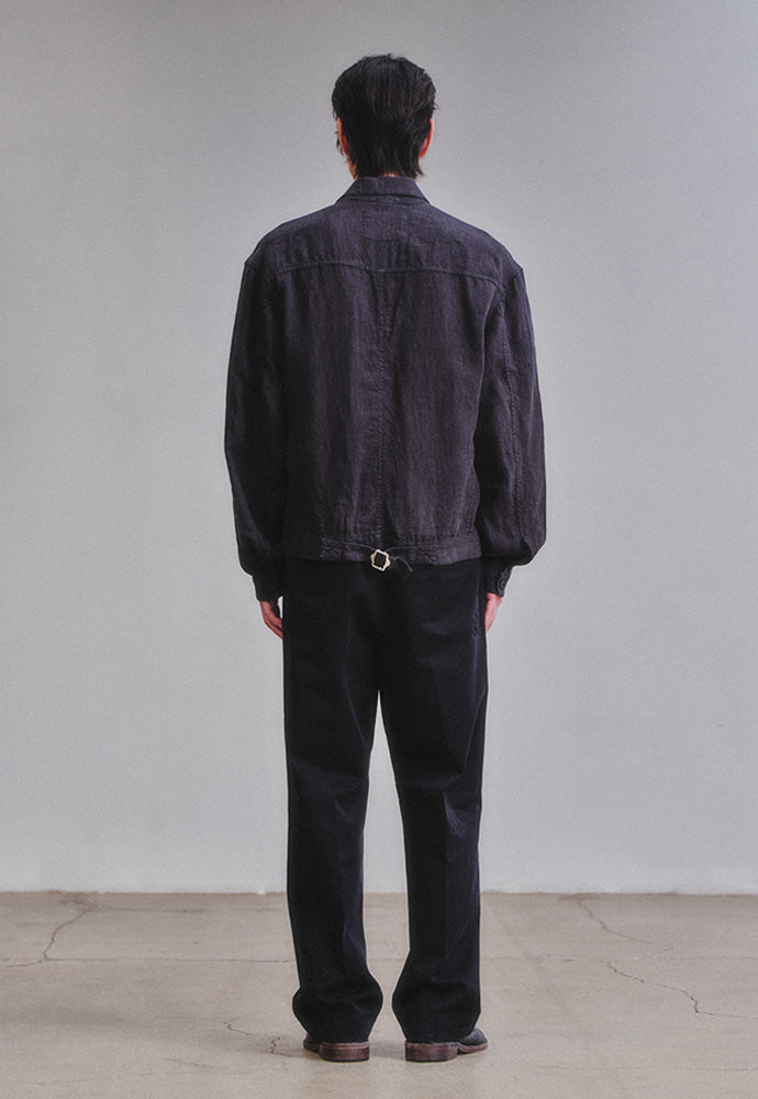 Art if acts - Linen Trucker Jacket (Black) product image 5 | TRAB K-Fashion Australia