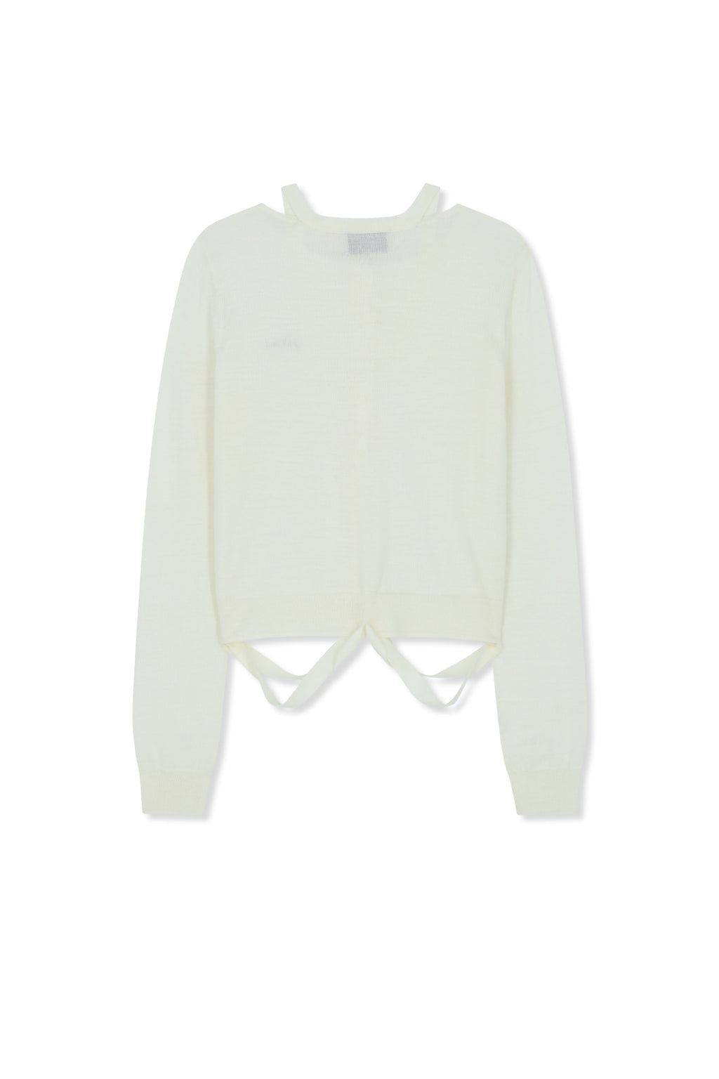 Matin Kim - String Detail Knit Cardigan (Cream) product image 2 | TRAB K-Fashion Australia