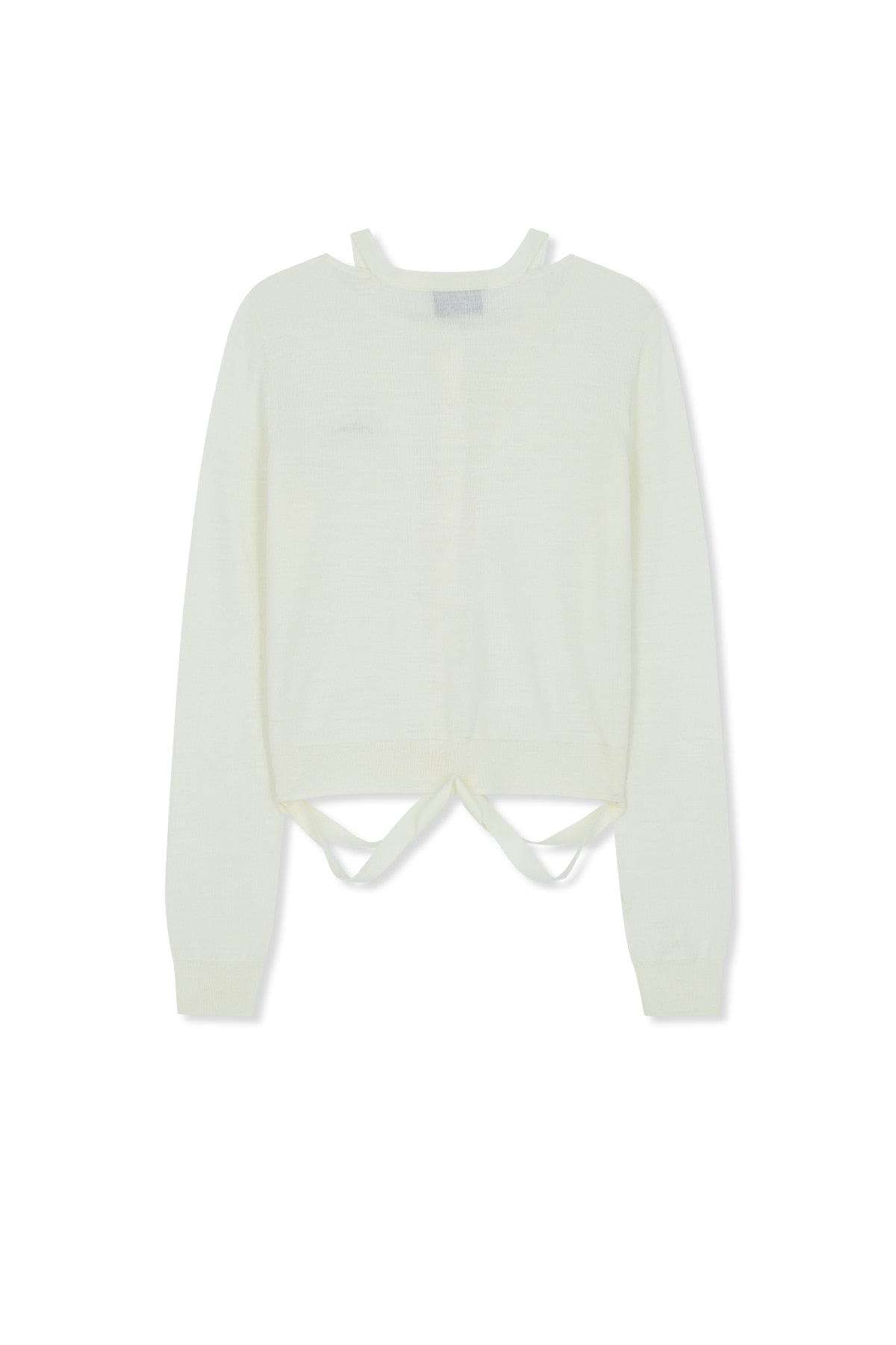Matin Kim - String Detail Knit Cardigan (Cream) product image 2 | TRAB K-Fashion Australia