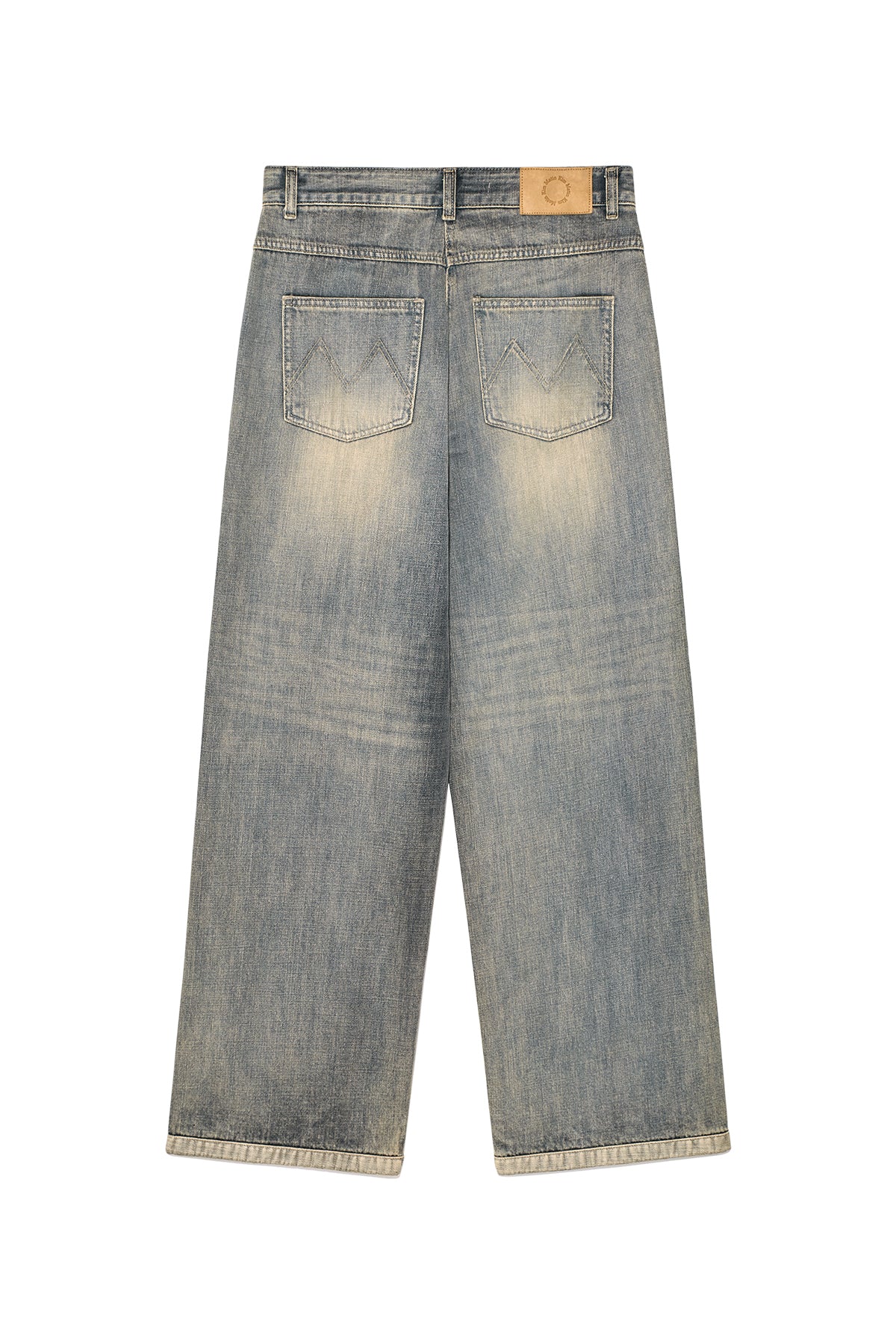 Matin Kim - Out Pocket Washed Denim Pants (Smoke Blue) product image 2 | TRAB K-Fashion Australia