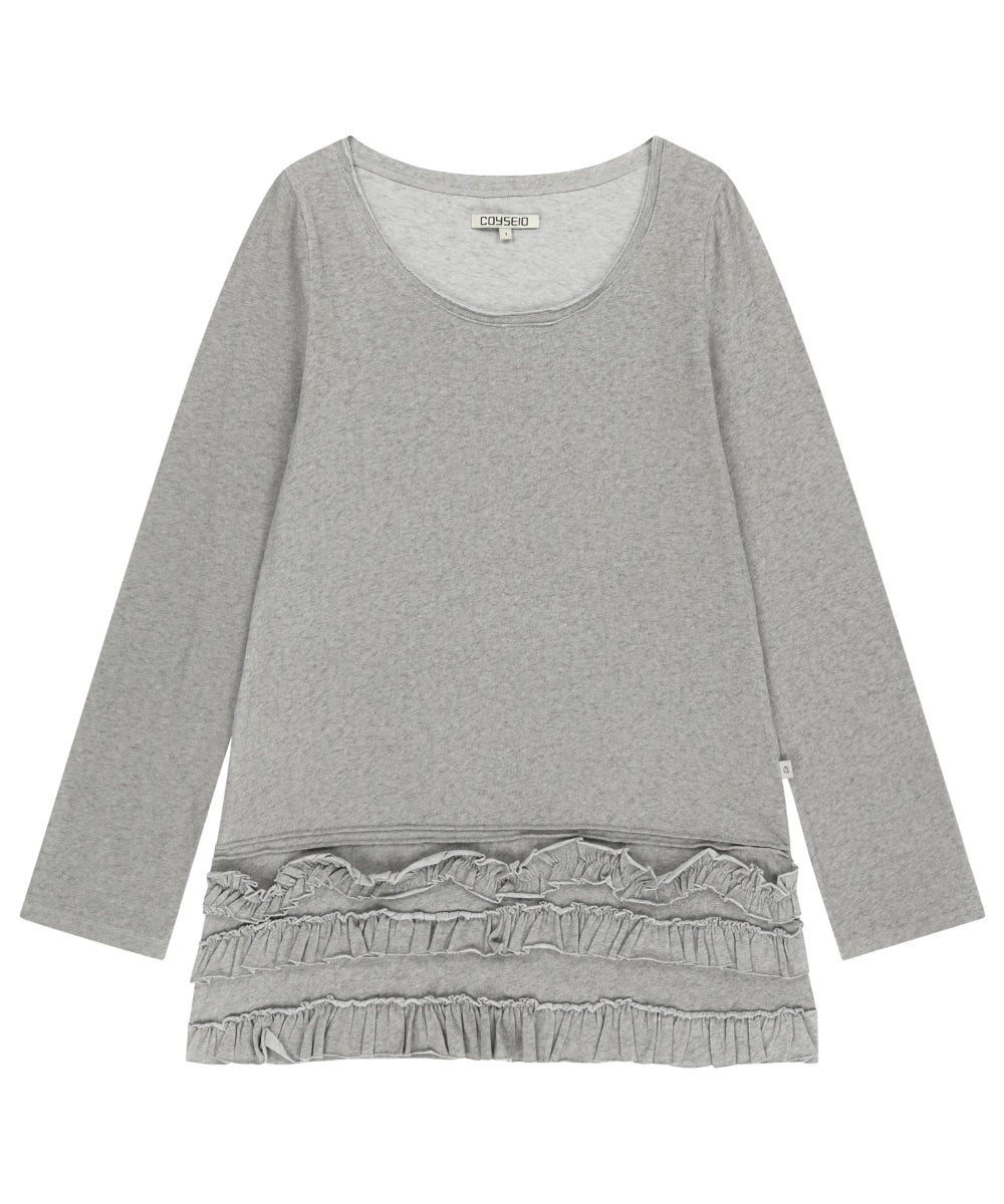 Coyseio - Bottom Multiple Frill Dress (Light Grey) product image 19 | TRAB K-Fashion Australia