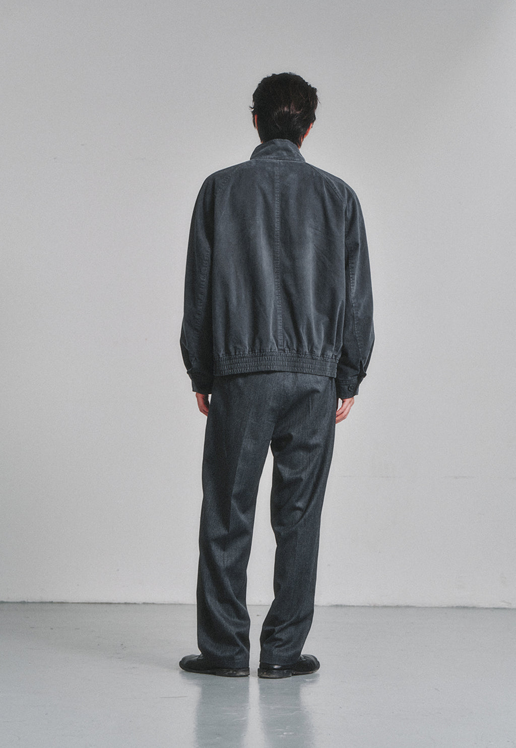 Art if acts - Washed Cotton Harrington Jacket (Faded Charcoal) product image 3 | TRAB K-Fashion Australia