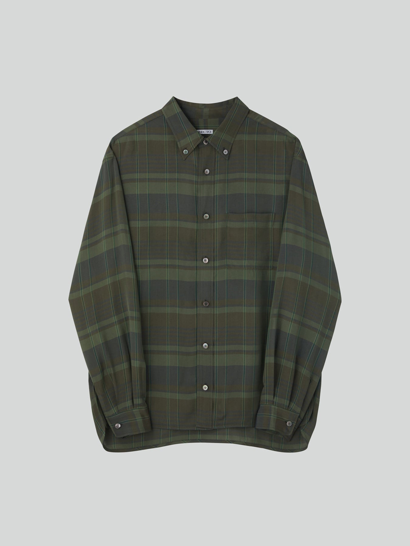 Recto - Jacob Viscose Check Shirt (Dark Green) product image 4 | TRAB K-Fashion Australia