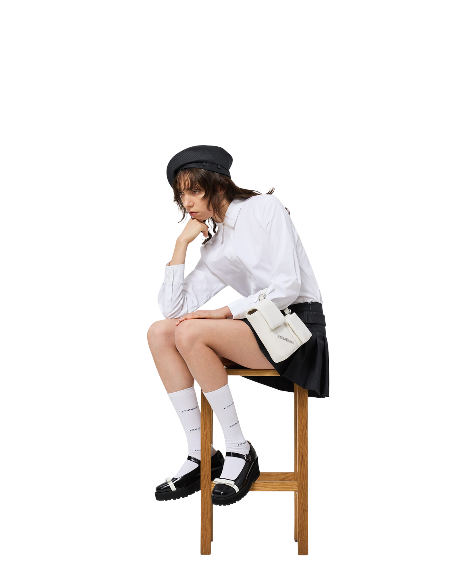 Kimhe Kim - Stripped Beret (Grey) product image 19 | TRAB K-Fashion Australia