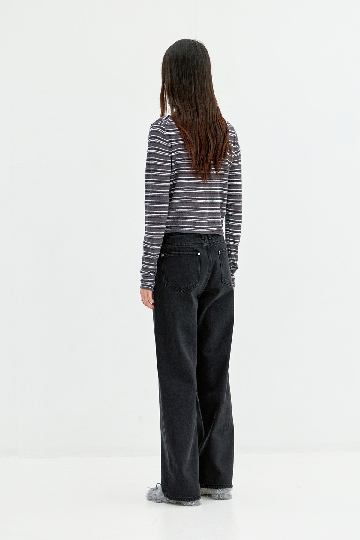 Coor - Straight Denim Pants (Black) product image 4 | TRAB K-Fashion Australia