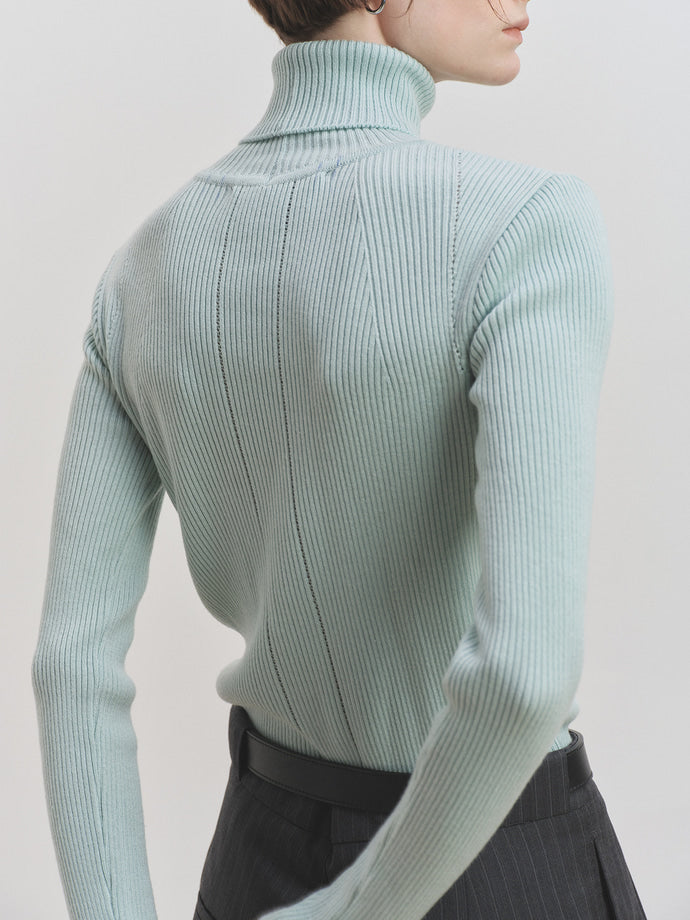 Tonywack - Slim-Fit Ribbed Turtleneck (Mint) product image 6 | TRAB K-Fashion Australia