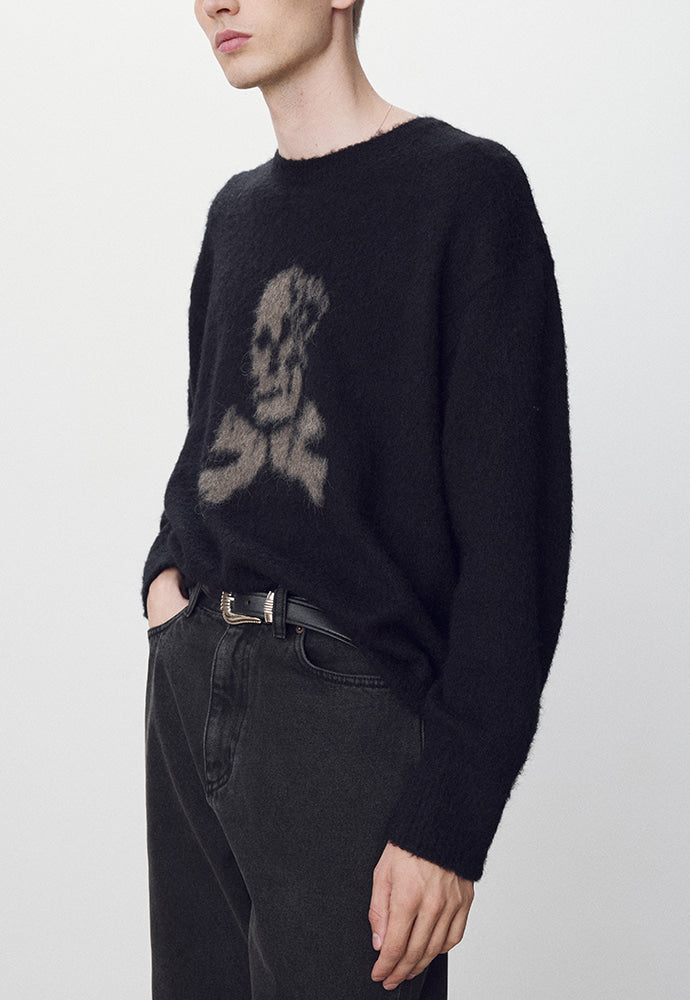 Tonywack - Brushed Alpaca Cranial Bone Sweater (Black) product image 4 | TRAB K-Fashion Australia