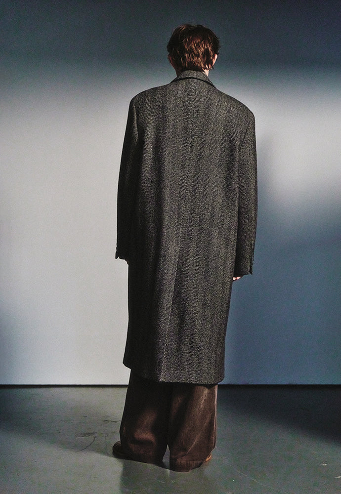 Art if acts - Leather Collar Double-Breasted Coat (Taupe) product image 3 | TRAB K-Fashion Australia