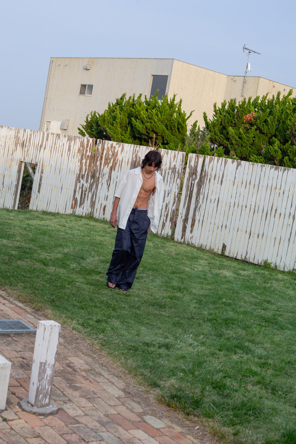 Matin Kim - Zigzag Stitch Point Shirt (White) product image 13 | TRAB K-Fashion Australia