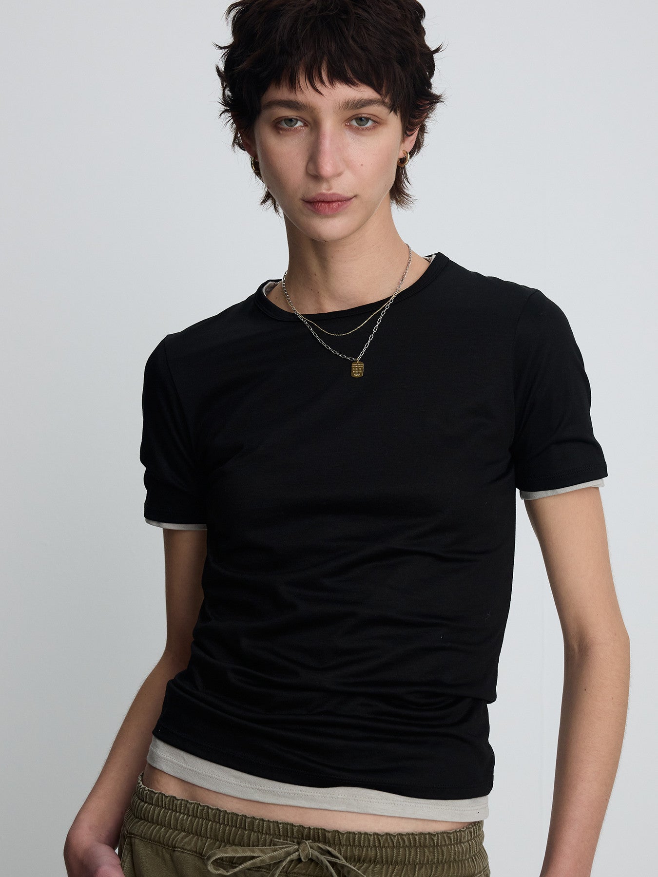 Tonywack - Tencel Short Sleeve T-Shirt (Black) product image 5 | TRAB K-Fashion Australia