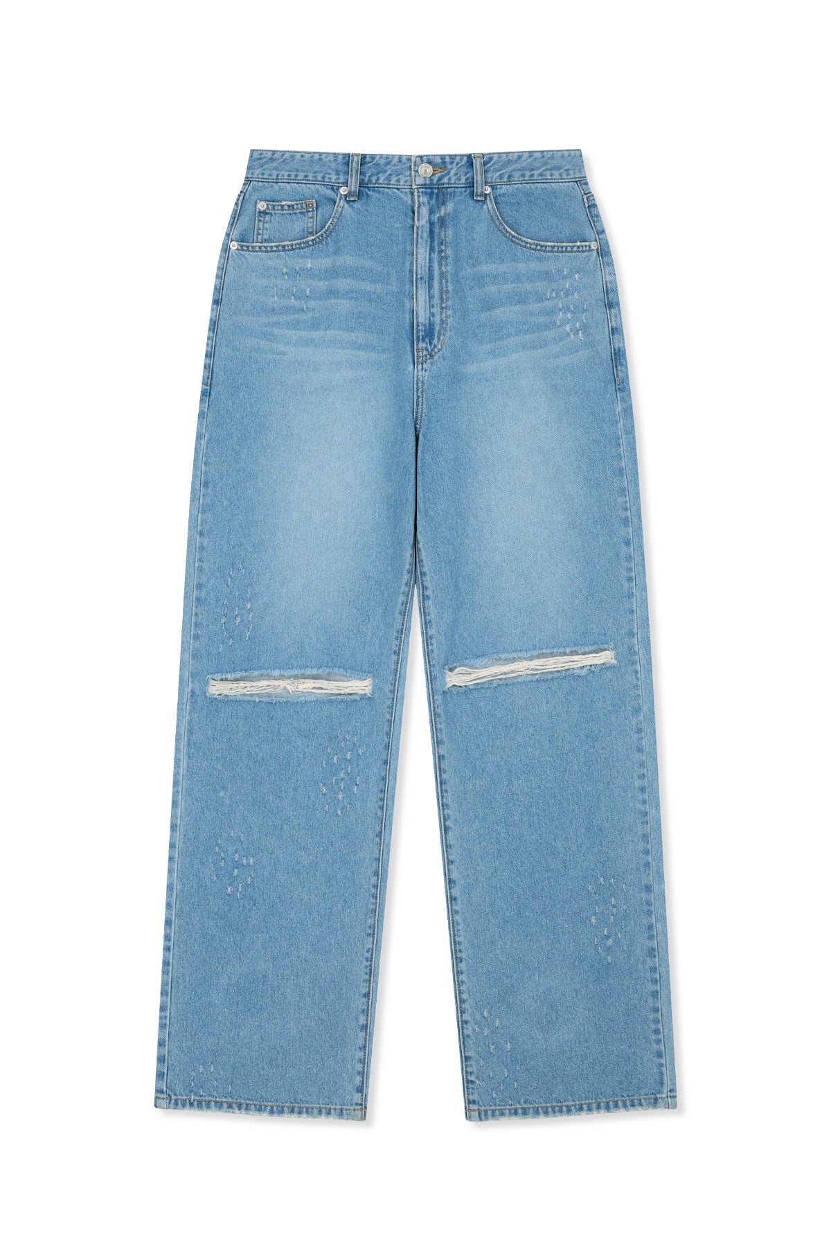 Matin Kim - Distressed Denim Pants (Blue) product image 2 | TRAB K-Fashion Australia