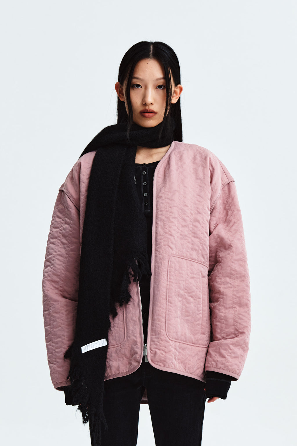 Matin Kim - Warm Up Quilting Jumper (Pink) product image 5 | TRAB K-Fashion Australia
