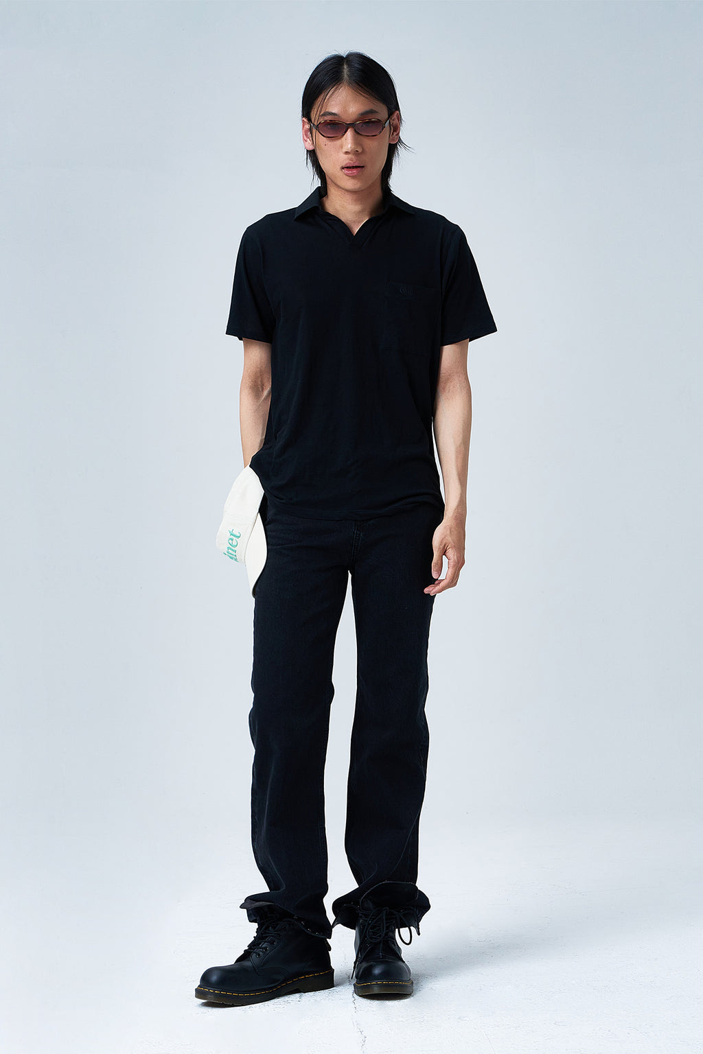 Deinet - Vintage Collar T-Shirt (Black) product image 5 | TRAB K-Fashion Australia