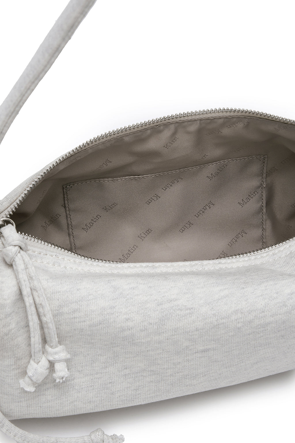 Matin Kim - Applique Logo Jersey Duffle Bag (Light Beige) product image 5 | TRAB K-Fashion Australia