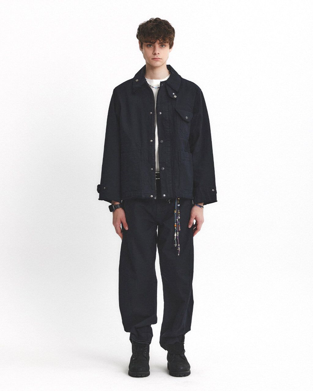 Eastlogue - Cinch Back Curved Pants (Black 2) product image 1 | TRAB K-Fashion Australia