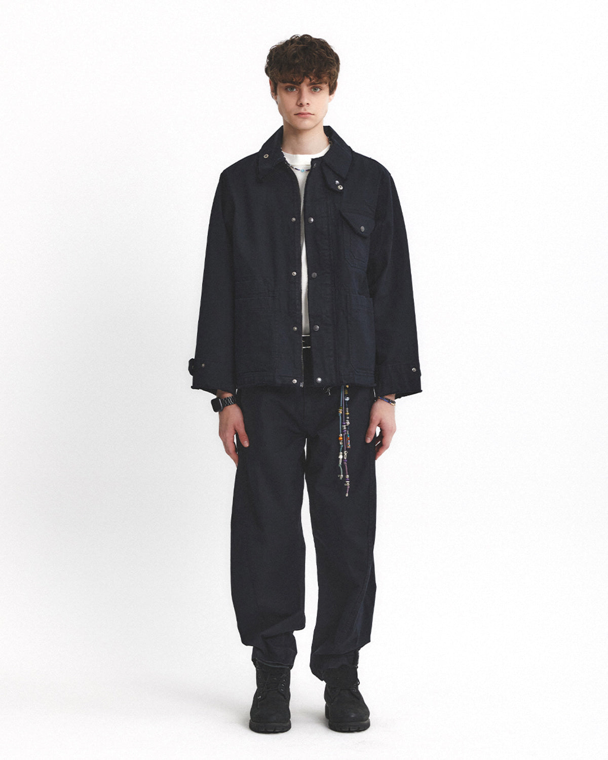 Eastlogue - Cinch Back Curved Pants (Black 2) product image 1 | TRAB K-Fashion Australia