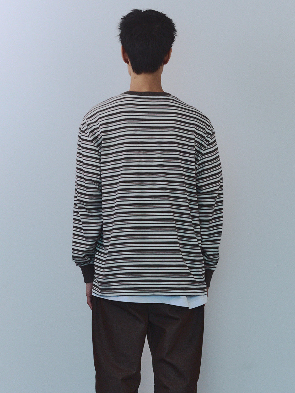 Kijun - Fresh Border Long Sleeve Tee (Ivory) product image 1 | TRAB K-Fashion Australia
