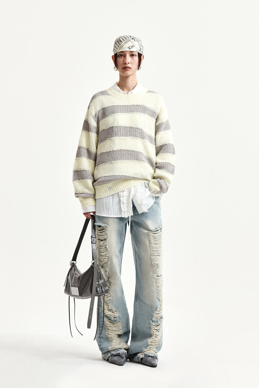 Matin Kim - Heavy Destroyed Denim Pants (Light Blue) product image 10 | TRAB K-Fashion Australia