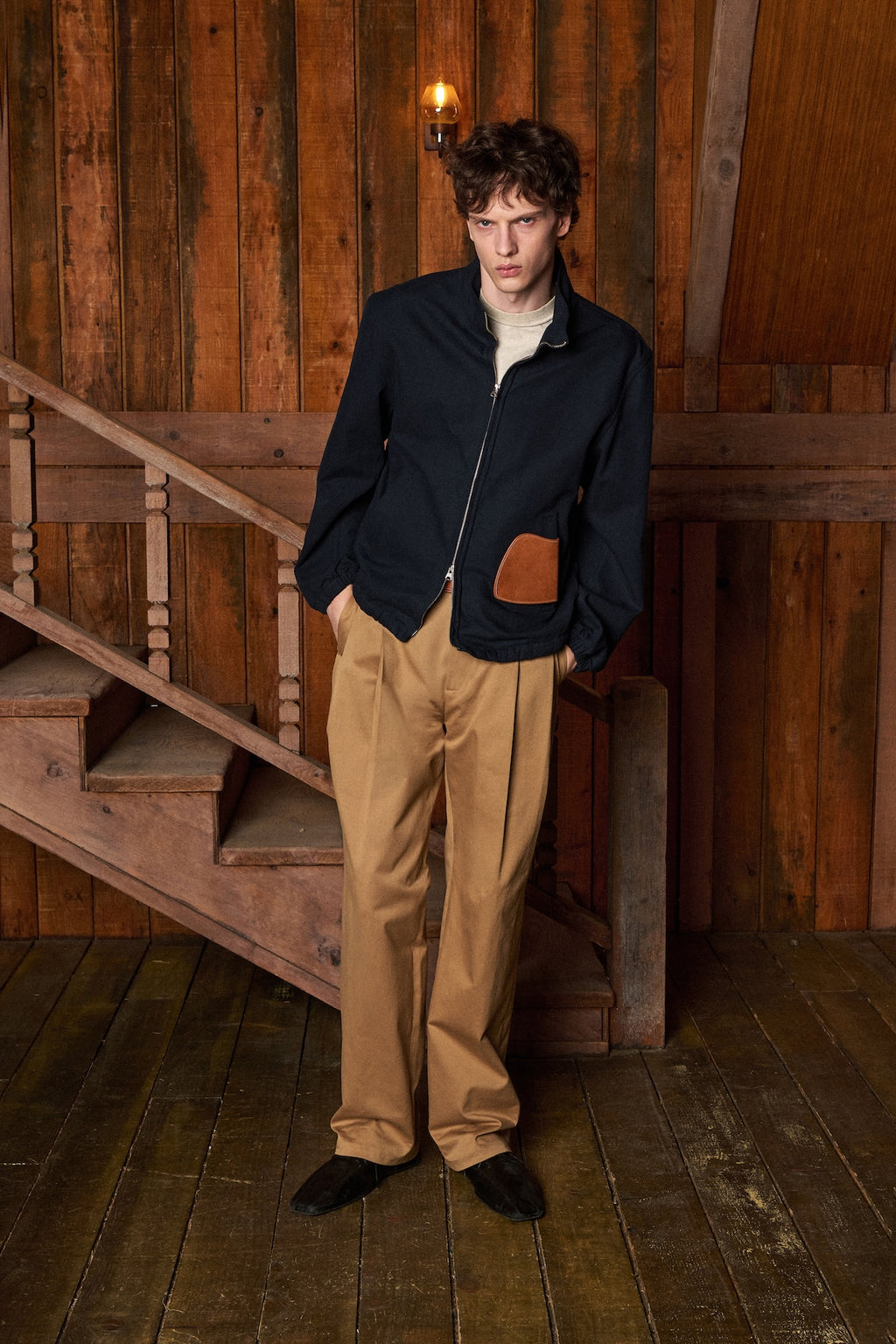 STU - Shift High-neck Jacket (Navy) product image 2 | TRAB K-Fashion Australia