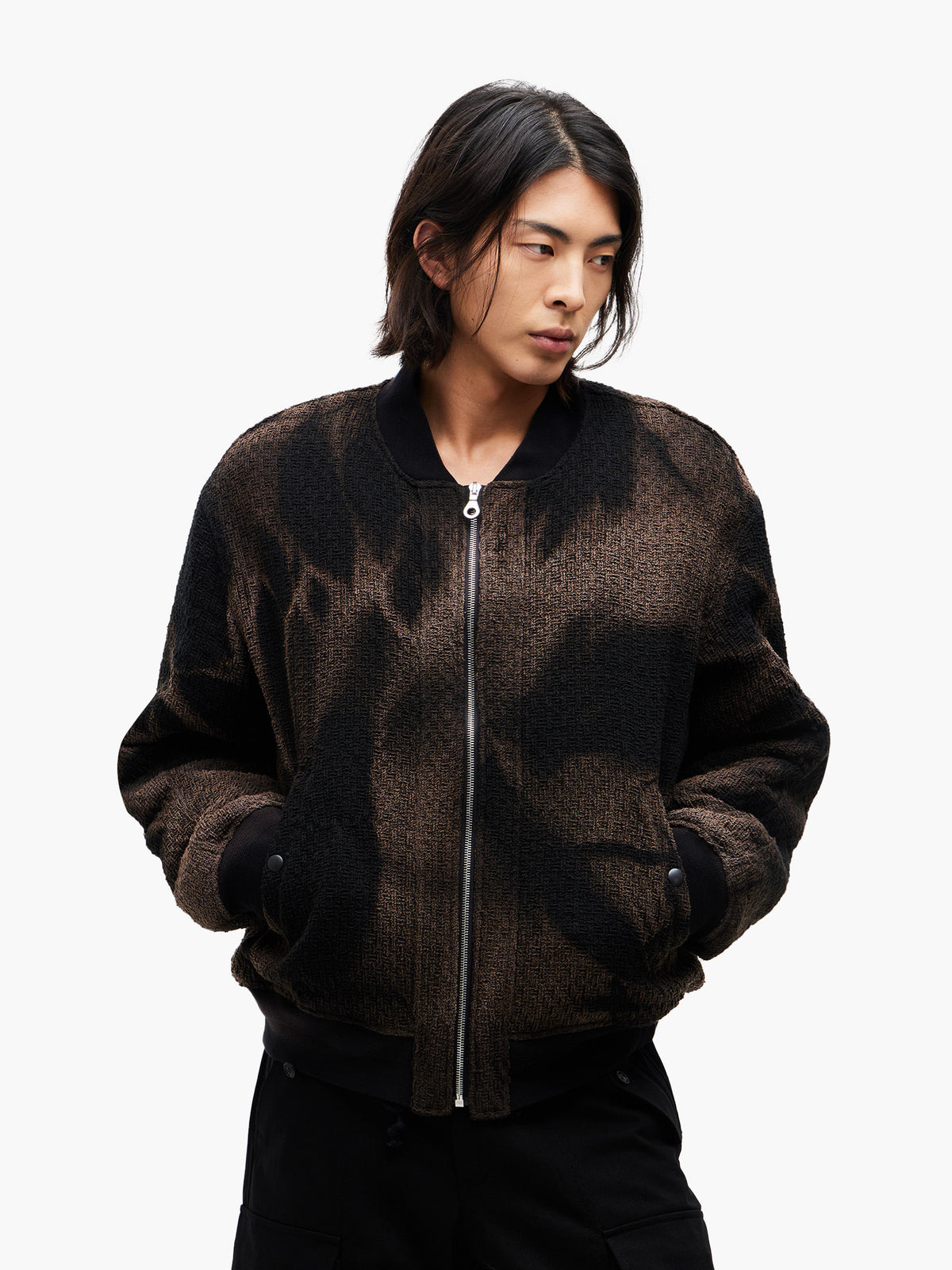 Jiyong Kim - Sun-Bleached Bomber Jacket (Black) product image 2 | TRAB K-Fashion Australia