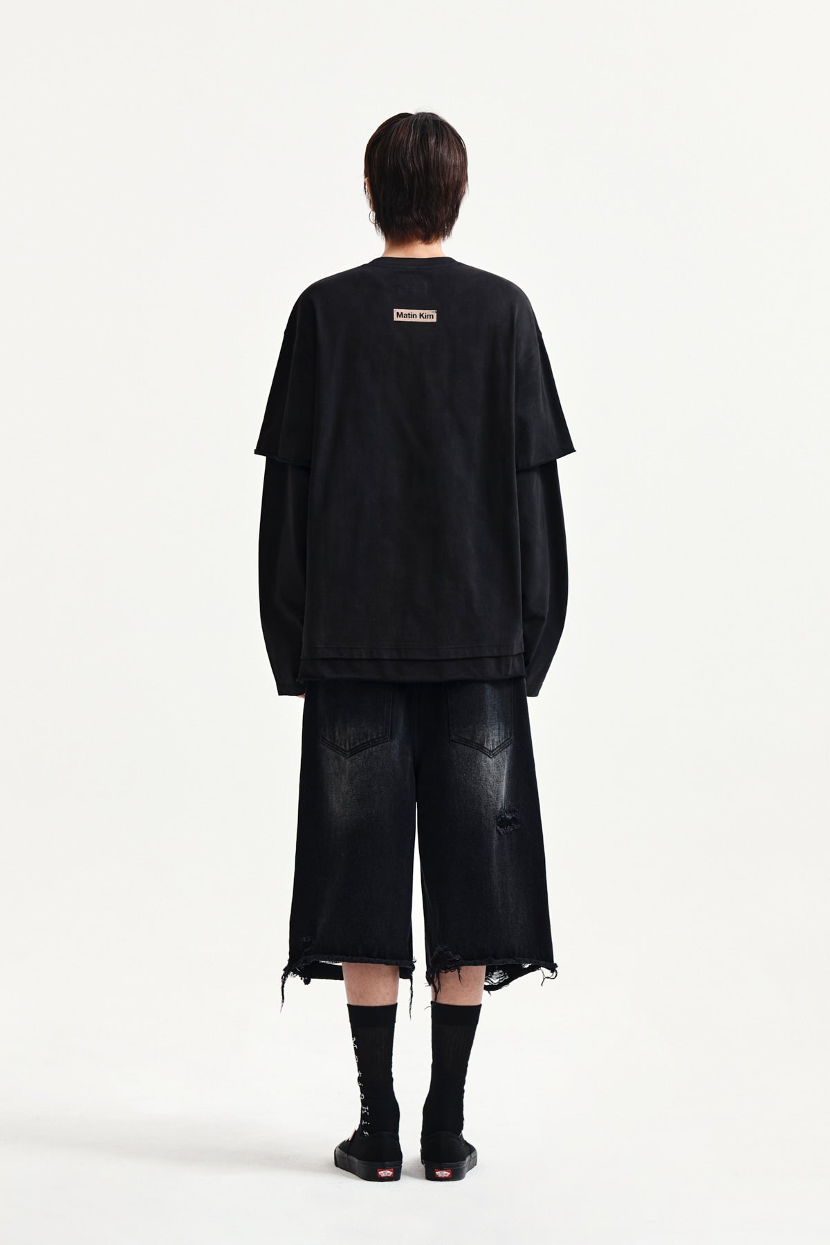 Matin Kim - Spray Effect Layered Top (Black) product image 7 | TRAB K-Fashion Australia