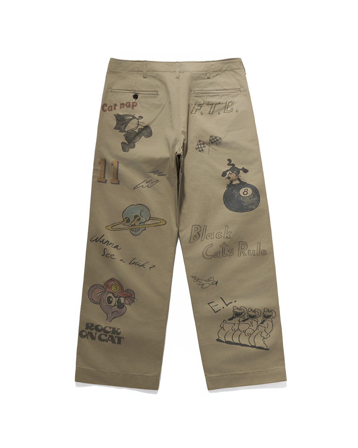 Eastlogue - Vintage Printing Chino Pants (Beige) product image 2 | TRAB K-Fashion Australia