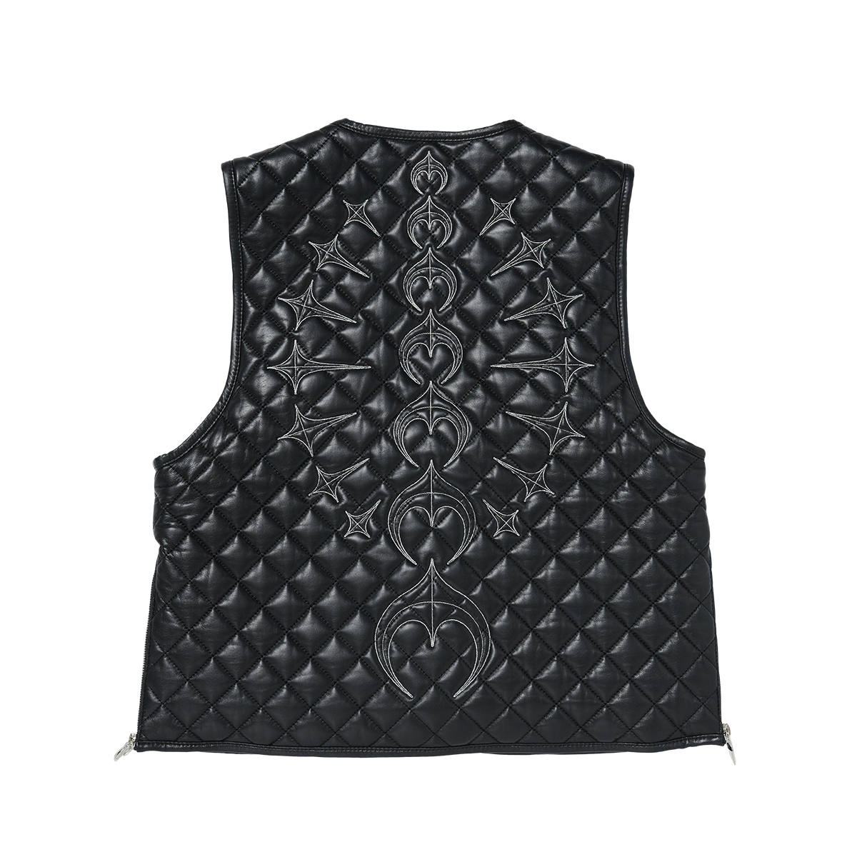 Thug Club - TC Bone Leather Quilted Vest (Black) product image 2 | TRAB K-Fashion Australia