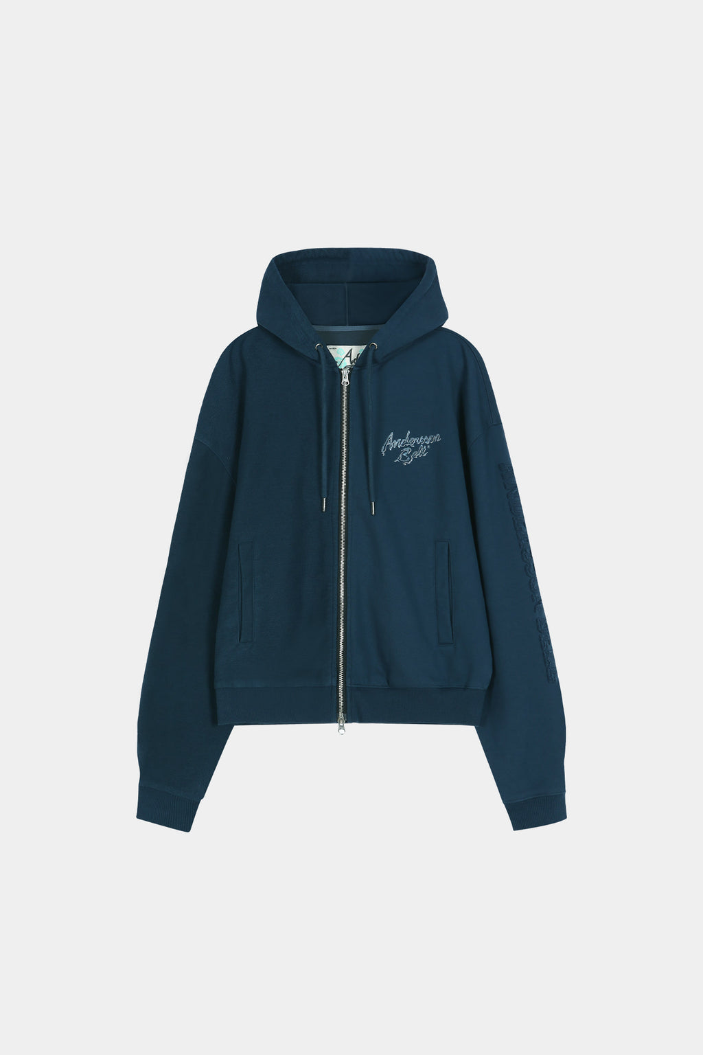 Andersson Bell - (essential) Unisex Patchwork Liquid Logo Hood Zip-Up (deep Blue) (Deep Blue) product image 9 | TRAB K-Fashion Australia