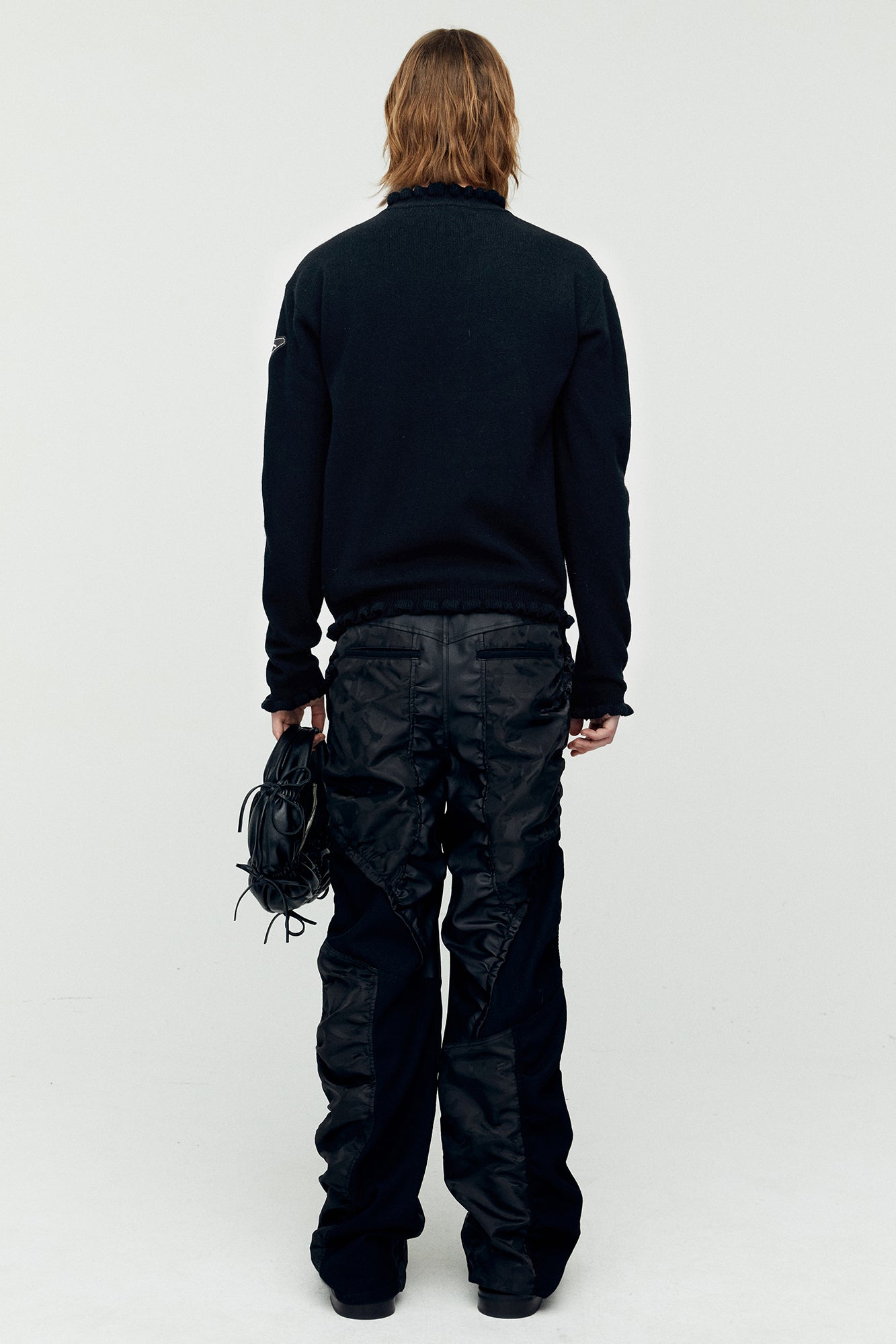 Andersson Bell - Flower Rib Crew-Neck Sweater (Black) product image 3 | TRAB K-Fashion Australia