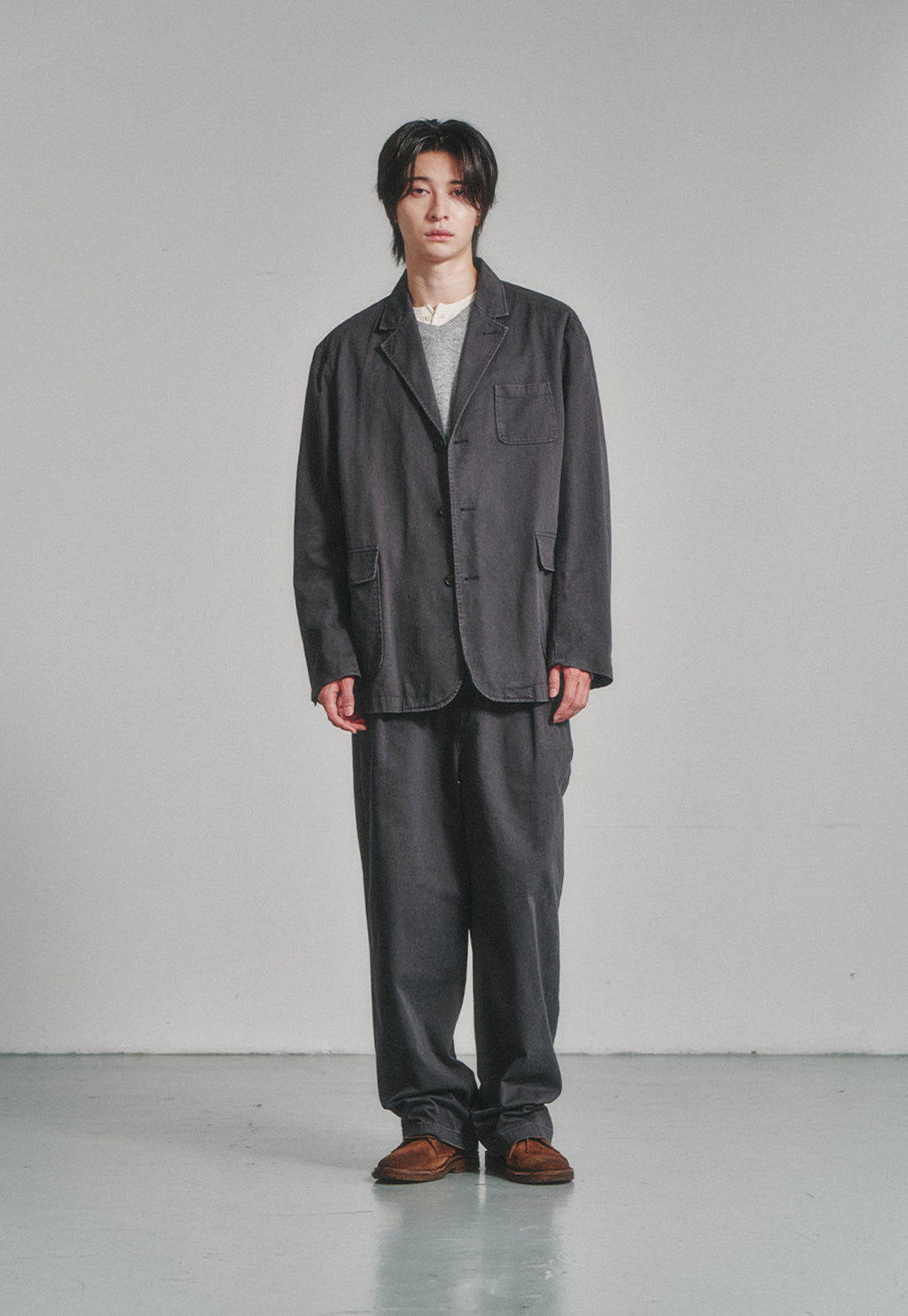 Art if acts - Washed 3 Button Blazer (Charcoal) product image 2 | TRAB K-Fashion Australia