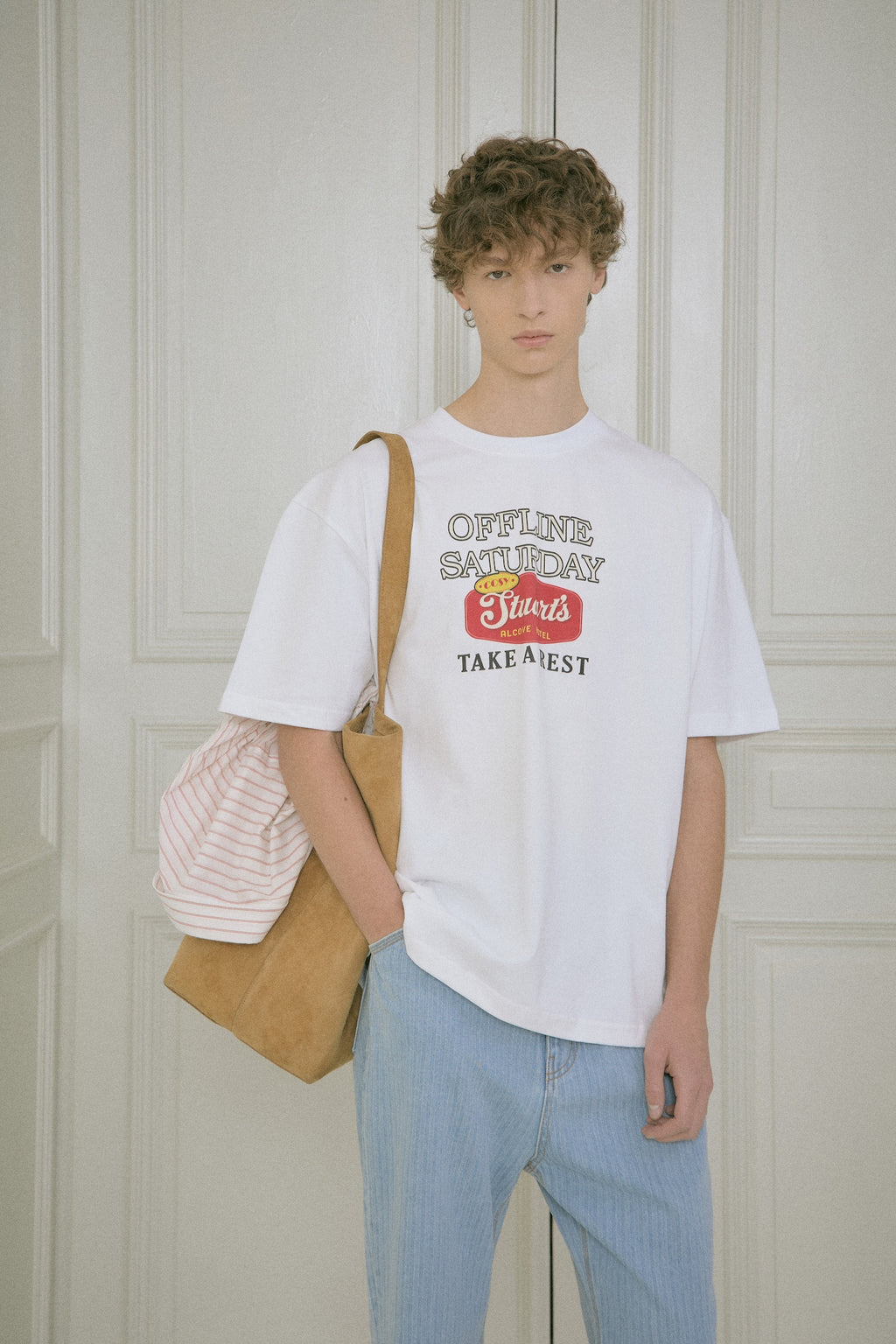 STU - Sign Printing T-Shirt (White) product image 7 | TRAB K-Fashion Australia