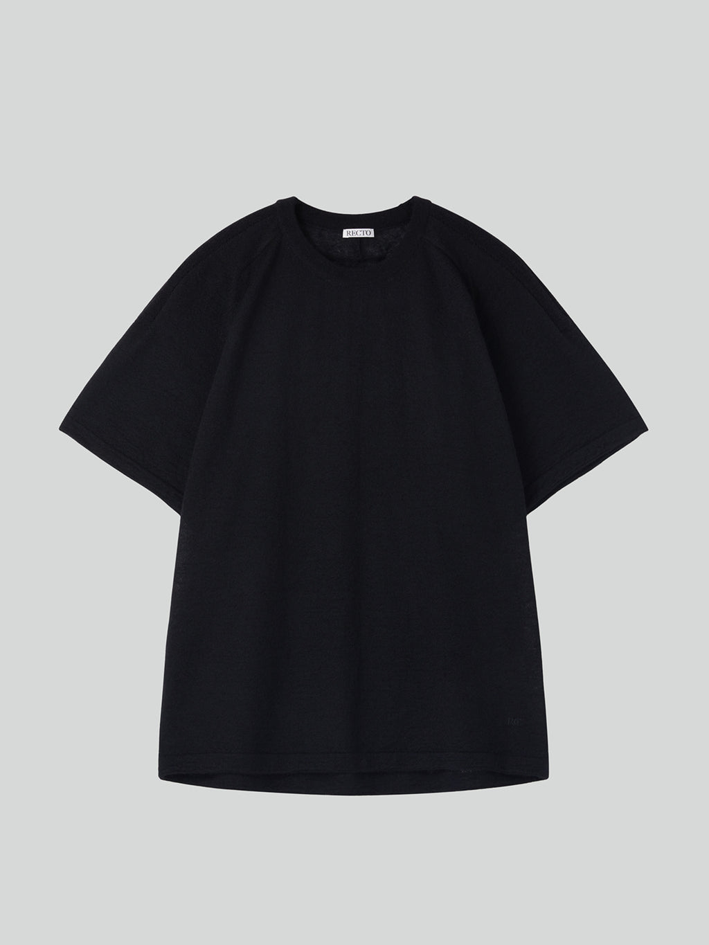 Recto - Rc Sheer Short Sleeve Knit Top (Black) product image 10 | TRAB K-Fashion Australia