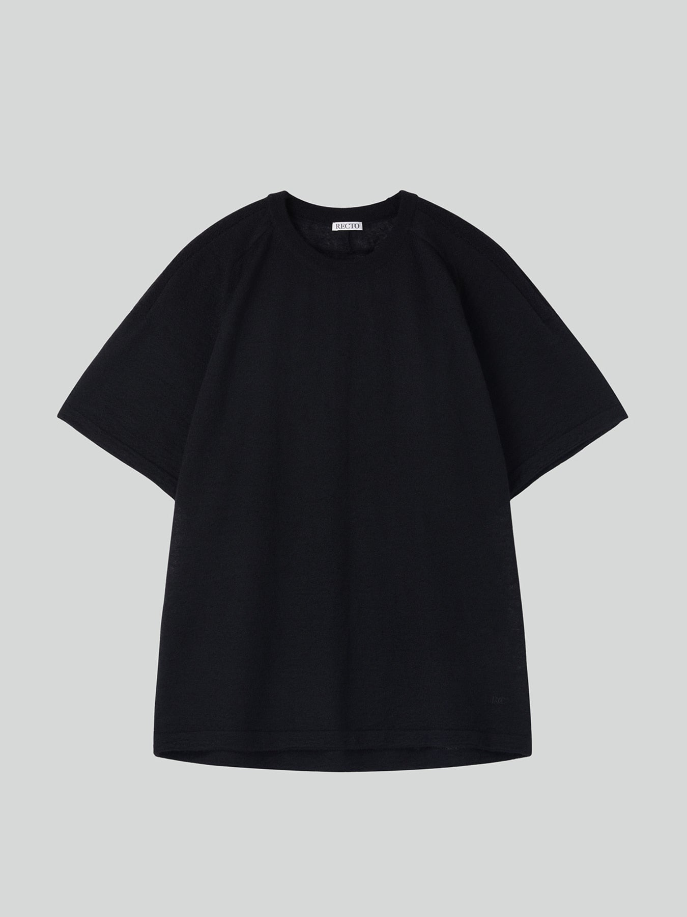 Recto - Rc Sheer Short Sleeve Knit Top (Black) product image 10 | TRAB K-Fashion Australia
