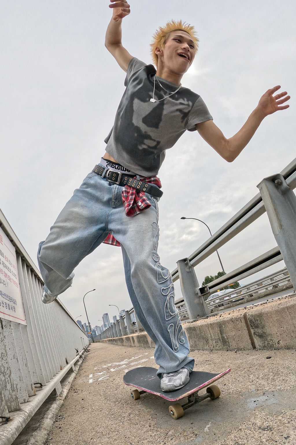 Deinet - [ggum X Deinet] Denim Pants In Blue - S product image 1 | TRAB K-Fashion Australia