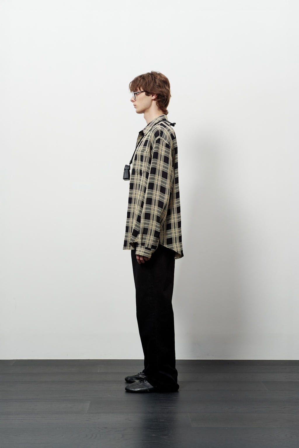 Stu - Weaved Check Shirt (Black) product image 3 | TRAB K-Fashion Australia