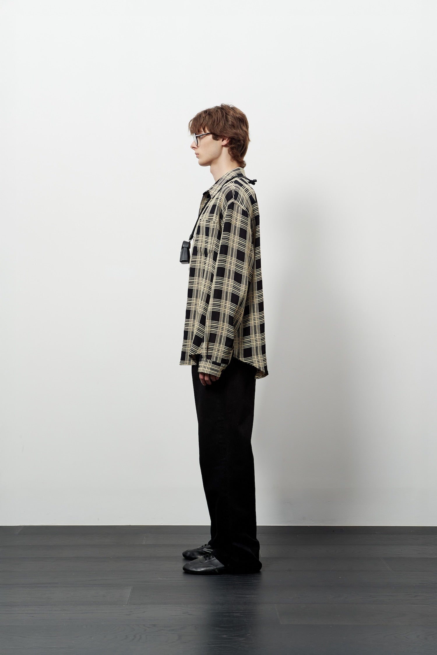 Stu - Weaved Check Shirt (Black) product image 3 | TRAB K-Fashion Australia