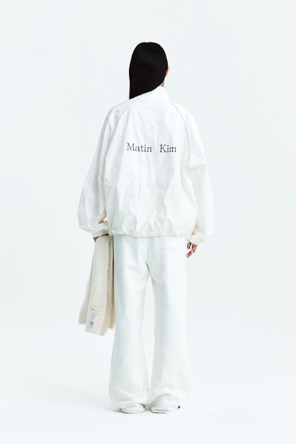 Matin Kim - Matin Kim Logo Coating Jumper (Ivory) product image 8 | TRAB K-Fashion Australia