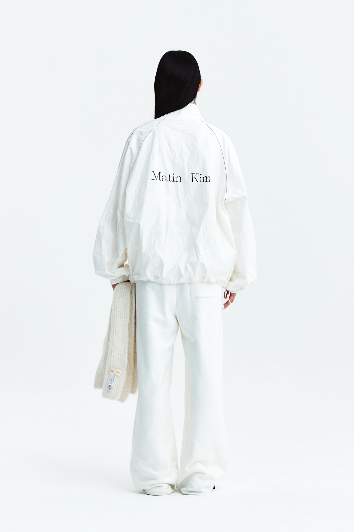 Matin Kim - Matin Kim Logo Coating Jumper (Ivory) product image 8 | TRAB K-Fashion Australia