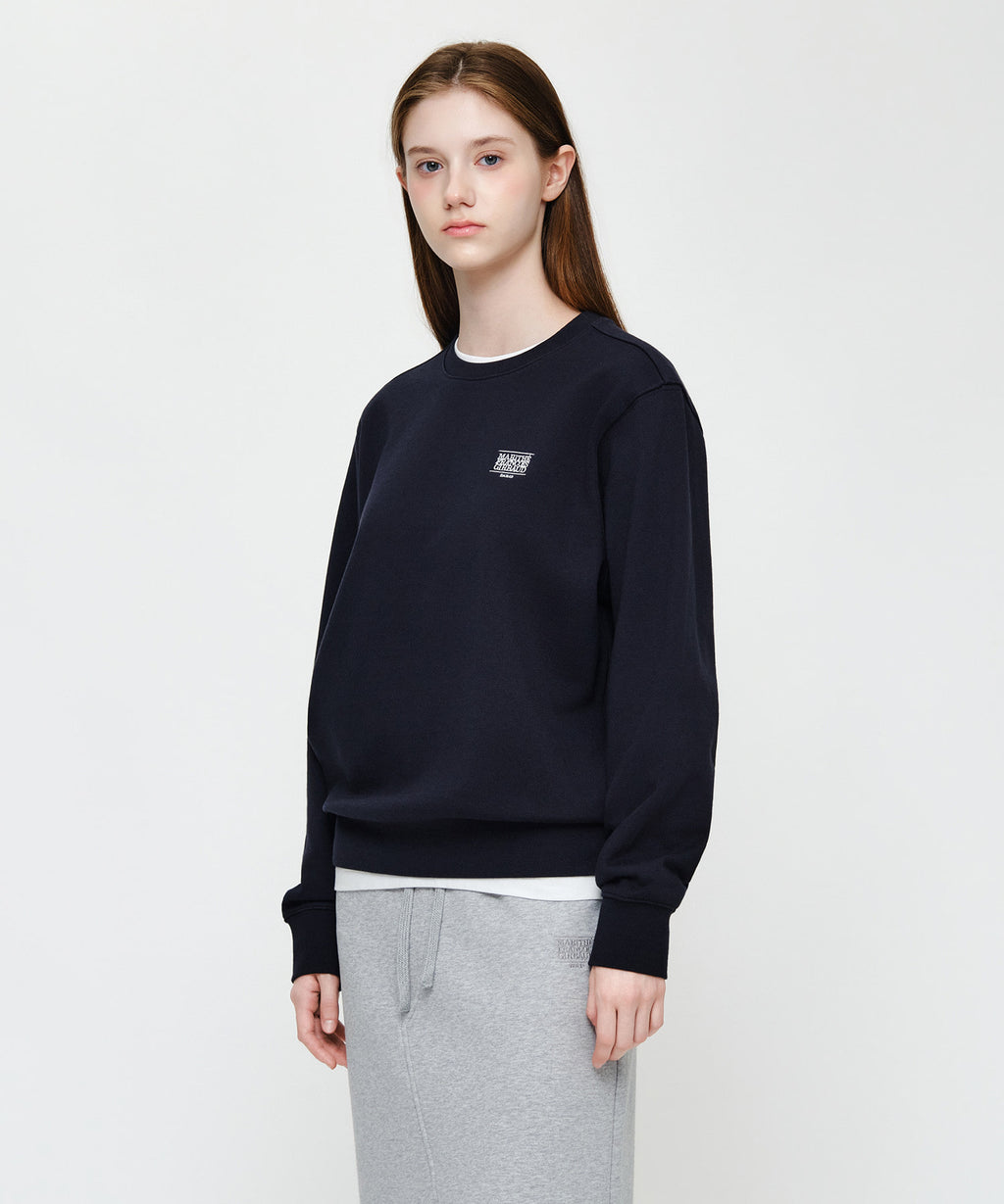 Marithe & Francois Girbaud - Small Classic Logo Embroidery Sweatshirt (Navy) product image 2 | TRAB K-Fashion Australia