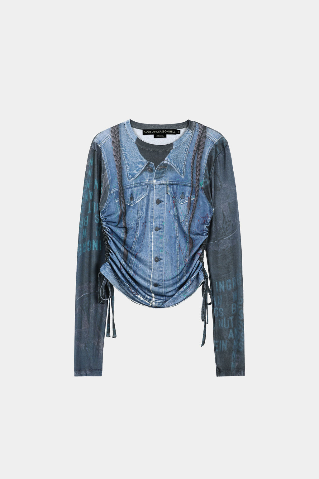 Andersson Bell - Denim Collage Printed Top (Dark Navy) product image 11 | TRAB K-Fashion Australia