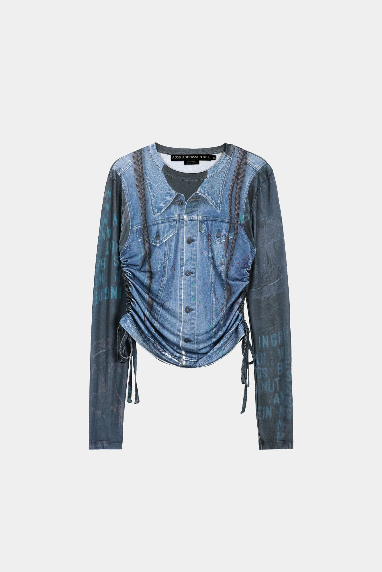 Andersson Bell - Denim Collage Printed Top (Dark Navy) product image 11 | TRAB K-Fashion Australia