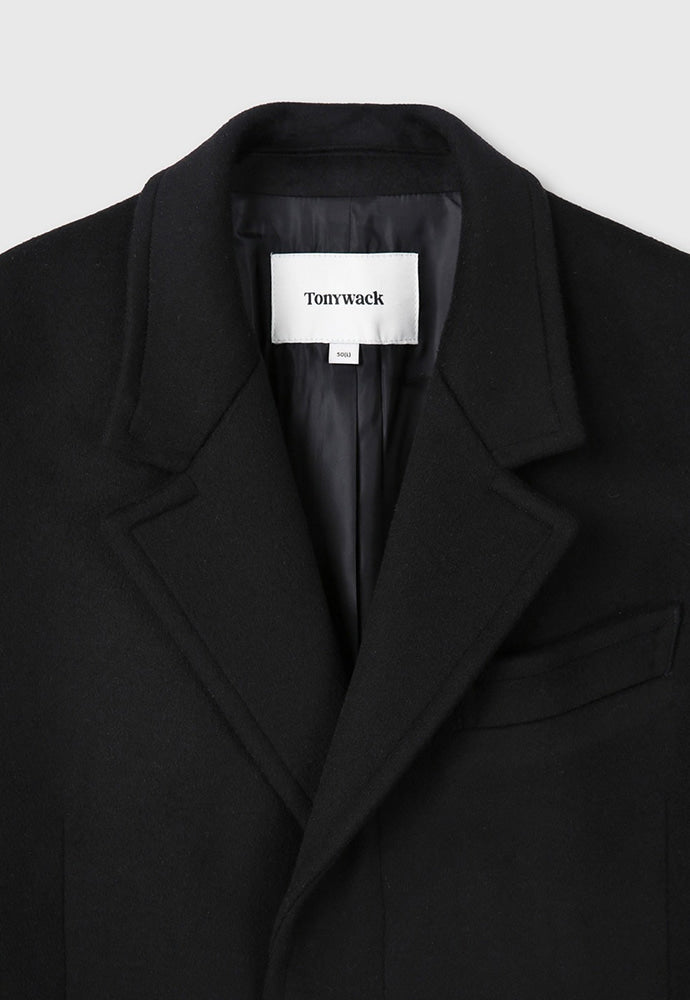 Tonywack - Wool And Cashmere Tailored Single Coat (Black) product image 10 | TRAB K-Fashion Australia