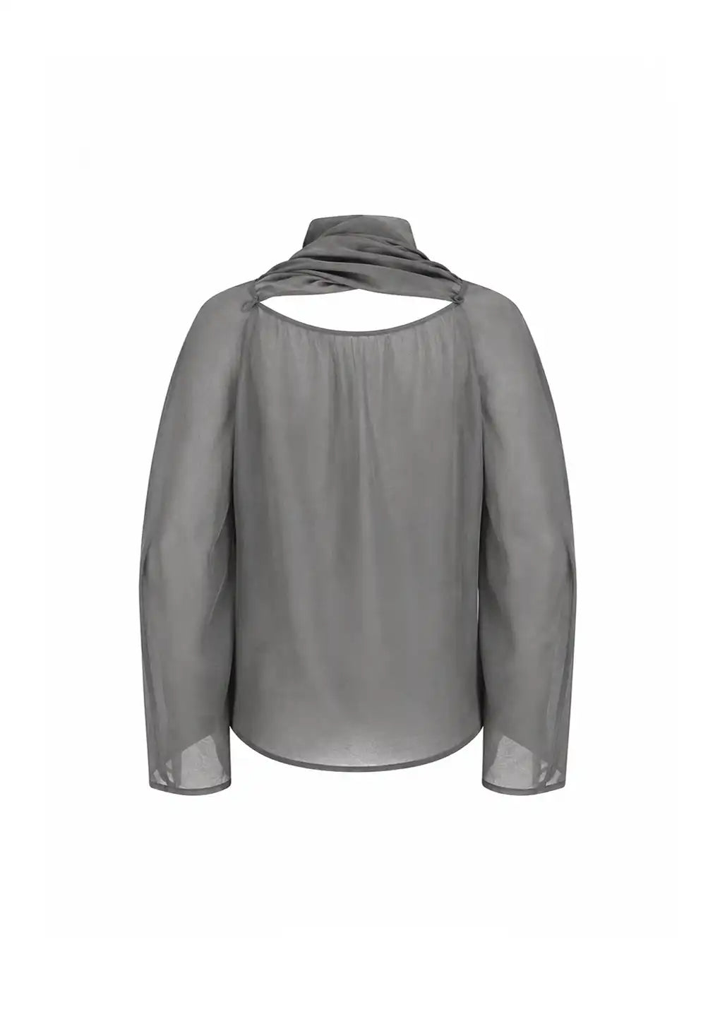 Amomento - Sheer cotton scarf top (Grey) product image 9 | TRAB K-Fashion Australia